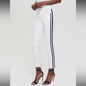 NWT Mother Denim Looker Ankle in Glass Slipper Racer Size 26